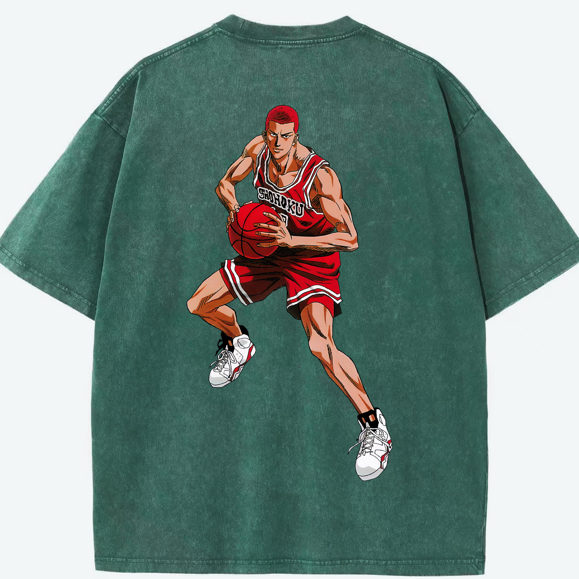 （画像用） SLAM DUNK／スラムダンク 綿100% ヴィンテージ風 半袖Tシャツ（背面プリント）